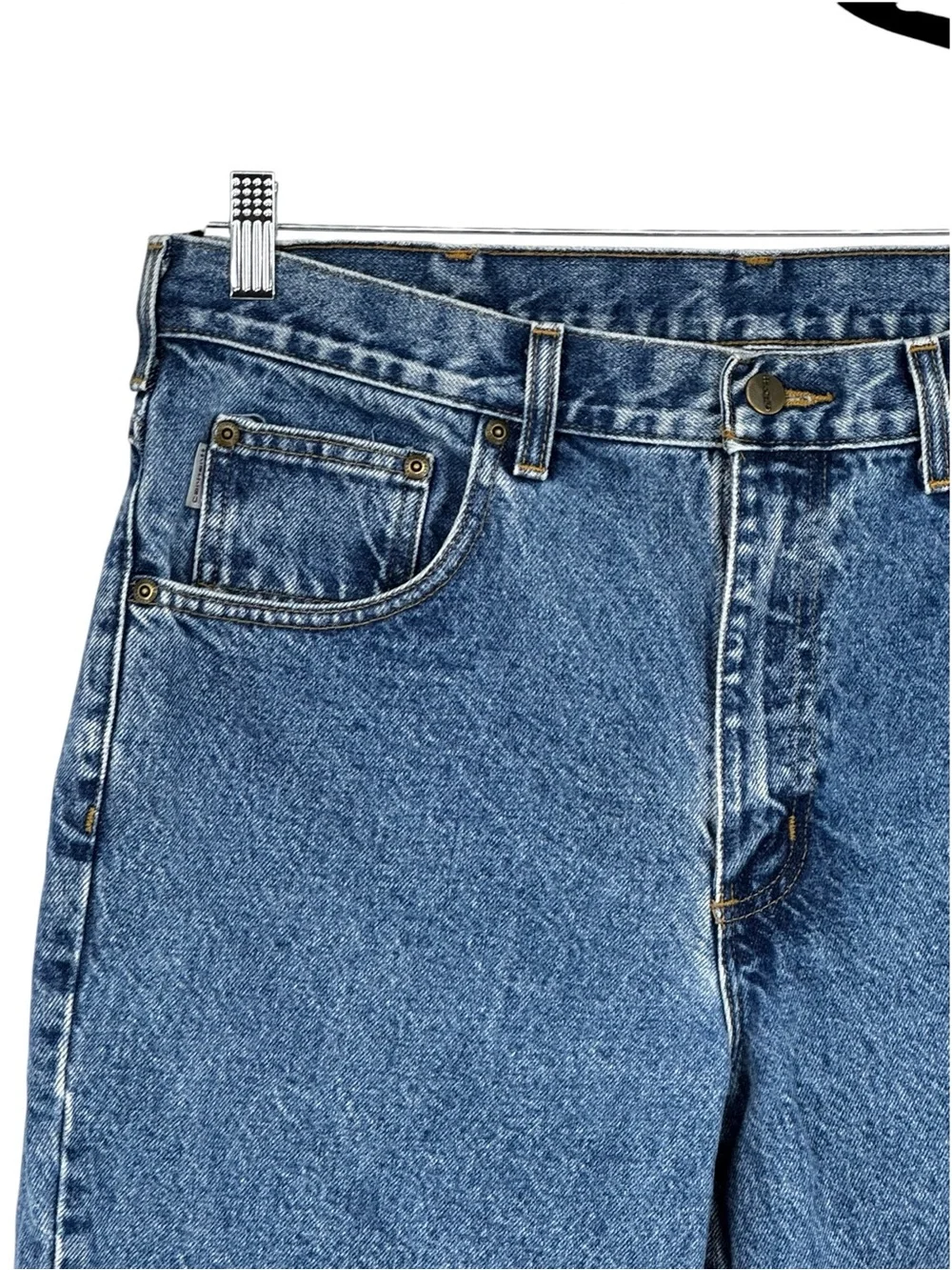 Carhartt 100% Cotton Relaxed Straight Work Jeans Men’s 35 x 30 Blue